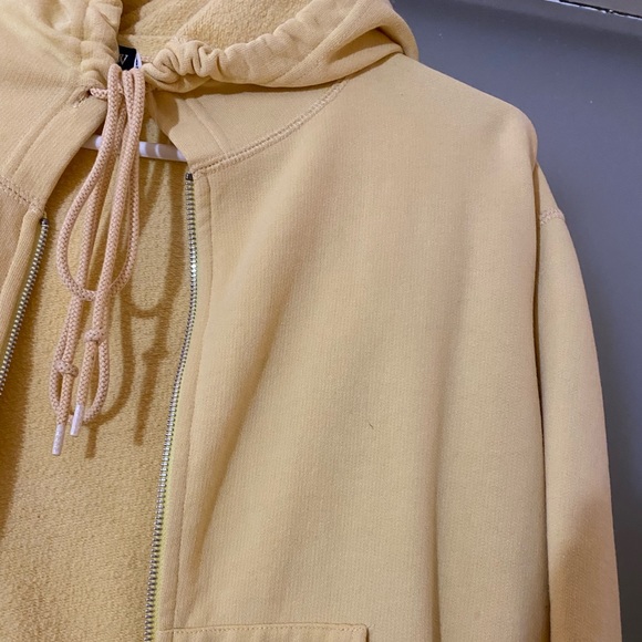 yellow zip up hoodie sweater. similar to aritzia - Picture 3 of 3